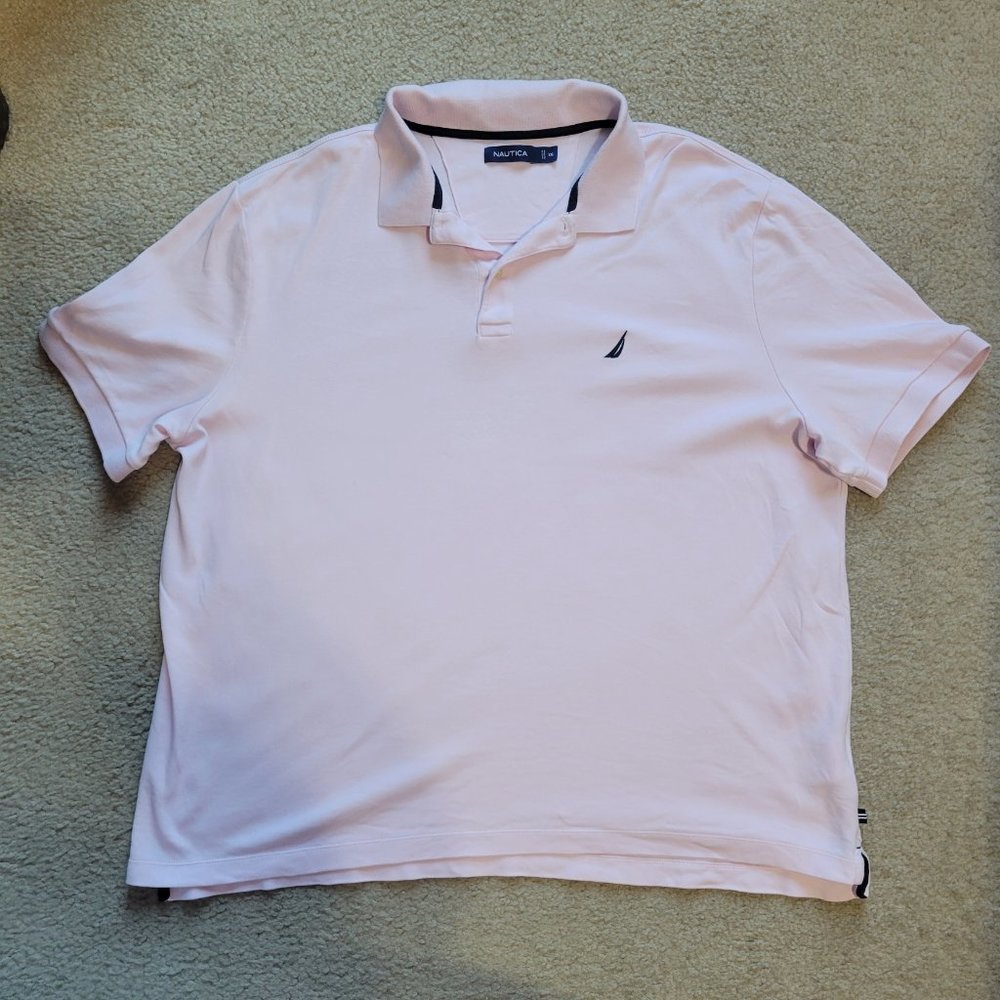 Nautica Men's Classic Fit Interlock Soft Touch Polo - Cradle Pink XXL